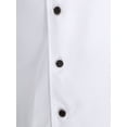 thumbnail image 6 of TiaoBug Short/Long Sleeve Chef Jacket for Men Women Summer Chef Coat for Kitchen Canteen Restaurant White L, 6 of 7