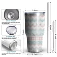 thumbnail image 3 of 30oz Pioneer Flower Floral Print Pattern Tumbler, Double Wall Vacuum Insulated Cup, BPA-Free Leak Proof Lid & Reusable Straws, Hot 12h, Cold 34h, 3 of 6