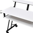 thumbnail image 5 of ACME Suitor Wooden Top Music Recording Studio Desk in White and Black, 5 of 7