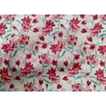 thumbnail image 4 of oneOone Cotton Cambric Pink Fabric Leaves & Floral Artistic Sewing Craft Projects Fabric Prints By Yard 56 Inch Wide, 4 of 4