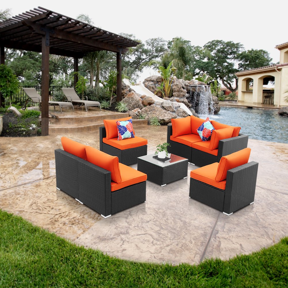Ainfox 7 Pieces Outdoor Patio Furniture Sofa Set on Clearance All