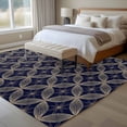 thumbnail image 4 of 6'x9' Area Rugs, Navy Blue Geometric Indoor Outdoor Area Rug for Living Room Bedroom, Brown Modern Abstract Art Aesthetics Washable Bathroom Rugs Kitchen Floor Carpet Mats Home Decor Aesthetic, 4 of 8
