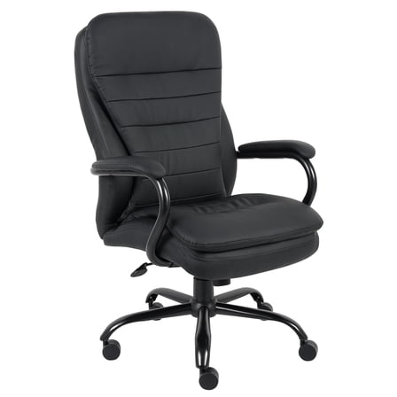 Kingfisher Lane 20.5" Faux Leather Swivel Office Chair in Black