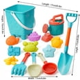 thumbnail image 3 of 14 Piece Beach Toys,Castle Barrel Bucket,Sea Animal and Traffic Sand Molds,Beach Shovel Tool Kit, Fun Outdoor Games Beach Accessories for Boys Girls, 3 of 6