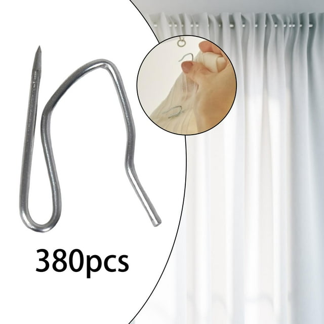 Ganchos de cortina de metal, pasadores de gancho de cortina para cortina de ventana, cortina de ducha, cortina de puerta 380PCS BLESIY Ganchos para cortinas