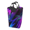 thumbnail image 1 of DouZhe 50L Rectangular Laundry Basket, Cyberpunk Gradients Textures Prints Waterproof Foldable Laundry Hamper with Aluminum Handles, 1 of 6