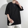 thumbnail image 5 of Wiywef Men's Shiny Shirts Short Sleeve T-shirt Sparkly Disco Rave Hot Tops Nightclub Glitter T-Shirt Summer Solid Color Casual Tops, 5 of 7
