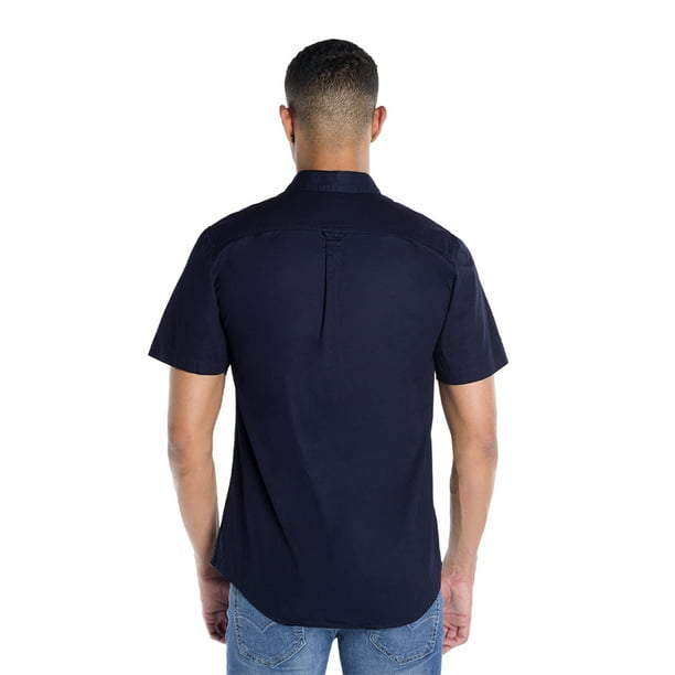 Camisa Oggi 2311301 Caballero Corte Slim Popelina Color Azul Oscuro Oggi Jeans 2311301 Walmart en linea
