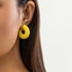 thumbnail image 1 of Clip para la oreja de una sola oreja con forma de hueso a rayas de hilo de metal colorido de joyería europea y americana, clip para la oreja de círculo de moda femenina, 1 of 6