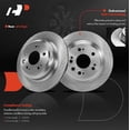 thumbnail image 4 of A-Premium 12.19 inch (309.5mm) Rear Vented Disc Brake Rotors + Ceramic Pads Kit Compatible with Select Acura Models - RL 2005-2012, 6-PC Set, 4 of 8