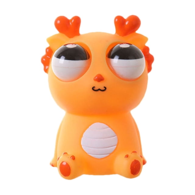 Orange Pop Eye Dragon Stress Relief Toy Slow Rising Squeeze Decompression Artifact Animal Shape Soft Material For Hand Exercise Anxiety Relief Orange