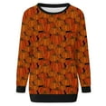 thumbnail image 4 of Lolmot Sweatshirt for Women Halloween Tops Plus Size Interesting Graphic Print Round Neck Long Sleeve Sweatshirt Elegant Pullover Tops Halloween Gifts for Ladies, 4 of 5