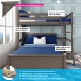 thumbnail image 2 of Max & Lily Solid Wood L-Shaped Bunk Bed, Twin over Full with Ladder for Kids, Clay, 2 of 13
