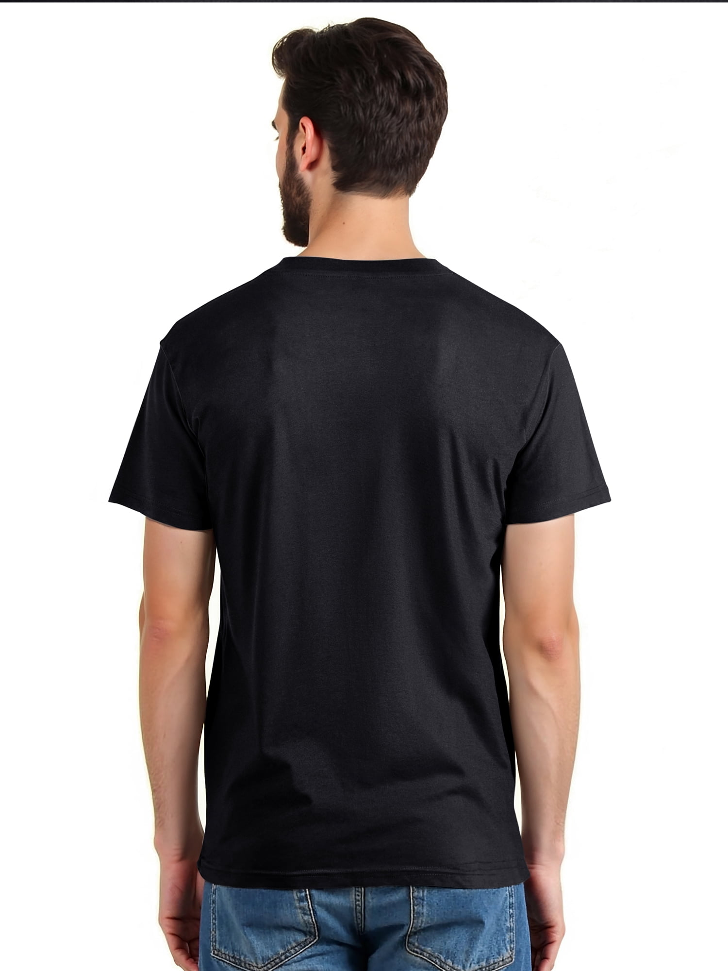 Brahma Men's Pocket T-Shirts Moisture-Wicking Short Sleeve Work Shirt, Black/Black, 2-Pack