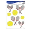 6 Packages - Tennis Balls & Racquets Peel 'N Place (1/Package) by Beistle Party Supplies