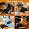 thumbnail image 3 of Silicone Oven Mitts and Pot Holders Sets, Heat Resistant Kitchen Oven Gloves, Extra Long Silicone Oven Gloves, Non-Slip Potholders Hot Pads for Kitchen , Cooking , Baking , BBQ, 4 Pieces, 3 of 7