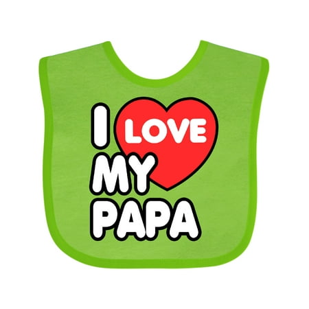 

Inktastic I Love My Papa Gift Baby Boy or Baby Girl Bib