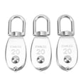 thumbnail image 1 of 3PCS Single Pulley Block Stainless Steel 360° Rotating M20 Hanging Wire Towing Wheel for Crane, 1 of 14
