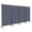 Grey, variant on Indoor Room Divider, Portable Office Divider, Convenient Movable (4-Panel), Folding Partition Privacy Screen for Bedroom,Dining Room, Study,136" W x 19.7" D x 71.3" H, Black