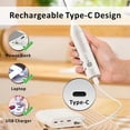 thumbnail image 3 of Rechargeable Milk Frother Handheld, USB-C Coffee  Maker with Stainless Steel Whisk & 3 Speeds, Coffee Frother Electric Hand Drink Mixer Stirrer for Matcha, Hot ,Frappe, Drink(White), 3 of 6