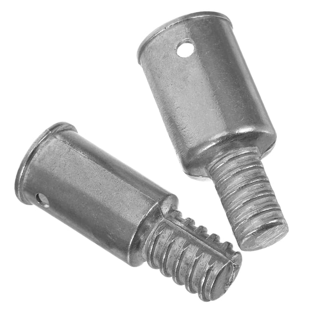BESTYASH 2Ud Adaptador Metálico Plateado Para Postes Ajustables Con Punta Roscada Compatible Con Extensiones Y