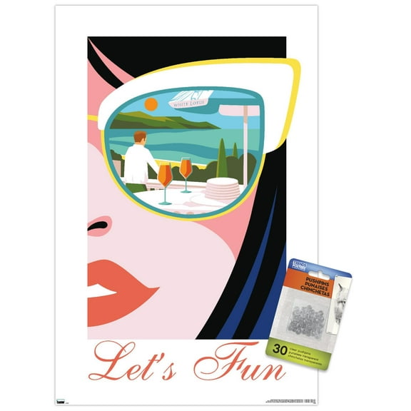 The White Lotus - Let's Fun Wall Poster with Push Pins, 14.725" x 22.375"