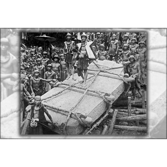 24"x36" Gallery Poster, island of Nias off the western coast of Sumatra, Indonesia c1915