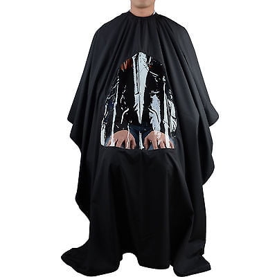 Kmbangi Adult Barber Hair Cutting Gown Cape, Hairdresser Apron With Viewing Transparent Window