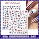 thumbnail image 3 of Pegatinas para decoración de uñas del 4 de julio, calcomanías patrióticas con la bandera del Día de la Independencia, diseño de arte de uñas autoadhesivo 3D para la decoración de uñas del Día de los, 3 of 5