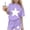 Purple, variant on Auroural Girls Clothes 14-16 Sets Children's Summer Small Star Prints Leisure Round Neck Short Sleeves Top Shorts Two-Piece Set Kids