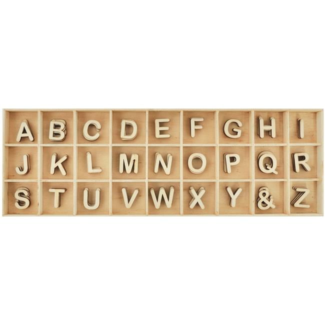 4 Each Of & Letters AZ Lucky Dip Wooden Alphabet Set