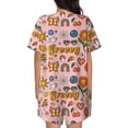 thumbnail image 3 of Xecao Retro 70s Hippie print Swimsuit for women, Summer-ready, sporty style.Quick-dry fabric. Many sizes & colors., 3 of 9
