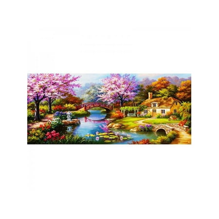 Topumt 5d Diamond Painting Embroidery Landscape Cottage