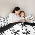 thumbnail image 4 of Erosebridal Black Bowknot Kids Full Size Comforter Sets, Princess Bow-tie Bedding Sets, 3 Pieces, 4 of 6
