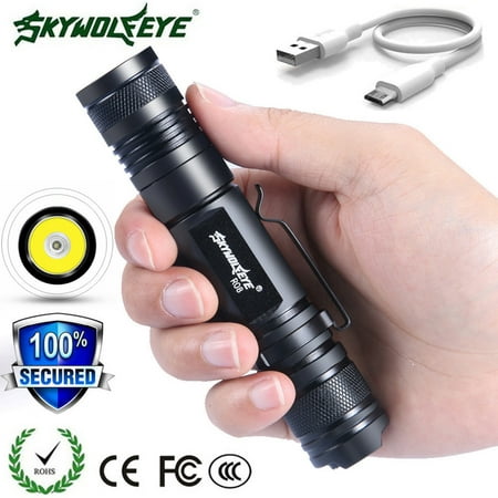 ZOOM Tactical 20000LM XML-T6 LED Flashlight 18650 USB Rechargeable Torch