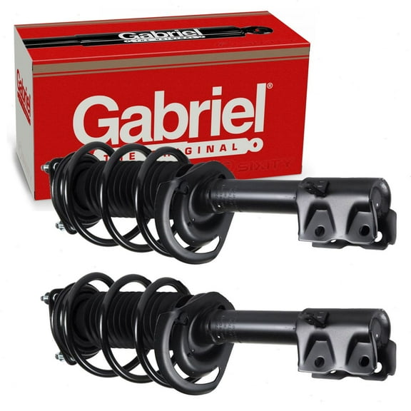 2 pc Gabriel G57177 ReadyMount Suspension Strut & Coil Springs for Assembly Shock Shocks Struts Fits select: 2007-2012 DODGE CALIBER
