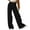 Black, variant on AKOEE Women's Wide Leg Corduroy Pants with Pockets High Waisted Straight Fit Work Dressy Casual Trousers (XL, Brown)