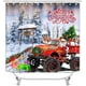thumbnail image 5 of Juego de cortinas de ducha de Navidad para baño, 4 piezas de cortina de ducha de Navidad/alfombras de baño antideslizantes/tapa de inodoro/alfombra de baño, divertida decoración de alfombrilla de coch, 5 of 5