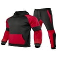 thumbnail image 1 of Mens Sweatsuits 2 Piece Hoodie Tracksuit Sets CasualColor Block Jogging Suits for Men, 1 of 4