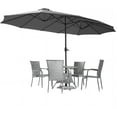 thumbnail image 1 of YODOLLA Parasol de Patio Double Face de 15 Pi Grand Parasol d'Extérieur Gris Foncé, 1 of 8