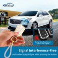 thumbnail image 3 of LAICAIW for Cadillac Key Fob Cover, 5 Buttons Soft TPU Full Covers Protector White Key Fob Cover with Keychains Fit for Cadillac Escalade CTS SRX XT5 ATS CT6 XTS Remote Start Key Fob Case(Ca-DLC), 3 of 6