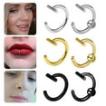 thumbnail image 4 of Lip Rings Fake Spring Clip On Nose Rings Fake Lip Hoop Body Piercing Rings. B2Q1, 4 of 9