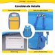thumbnail image 4 of Mochila SKYSPER Kids de 10 litros para viajes para niños pequeños, mochila azul, 4 of 7