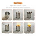 thumbnail image 4 of Outdoor Wood Stove Backpacking Portable Survival Wood Burning Camping Stove, 4 of 8