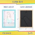 thumbnail image 7 of Icona Bay 5x7 Pastel Blue Wood Picture Frame, 1 Pack, Pizzazz Tabletop Frames, 7 of 7