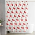 thumbnail image 2 of Shower Curtains for Bathroom-36"x72",Watercolor Seamless Red Cherry Waterproof Bath Curtain Grommet Shower Curtain Set with Hooks,Summer Rustic Farmhouse Fruit Washable Bath Accessories, 2 of 7