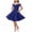 Navy-01, variant on Ugoldhm Girls Off-the-Shoulder Formal Dress with Pockets - Spaghetti Strap A-Line Party Gown (6-14 Years)