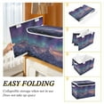 thumbnail image 4 of Foldable Fabric Storage Bin With Handle Collapsible Basket Box Storage With Lid Organizer The Northern Lights, 4 of 7
