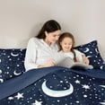 thumbnail image 5 of Feelyou Cartoon Astrology Twin Comforter Sets, Glitter Stars Moon Bedding Set, 2 Pieces, 5 of 8