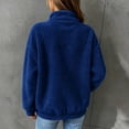thumbnail image 6 of NominalSnug Fuzzy Fleece Sweatshirts for Women 1/4 Zip up Long Sleeve Top Loose Fit Warm Pullover Jackets with Pocket, 6 of 8